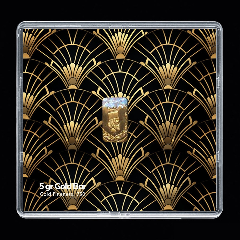 شمش طلا 18 عیار مدوپد مدل مینیاتور کد SG-10205
