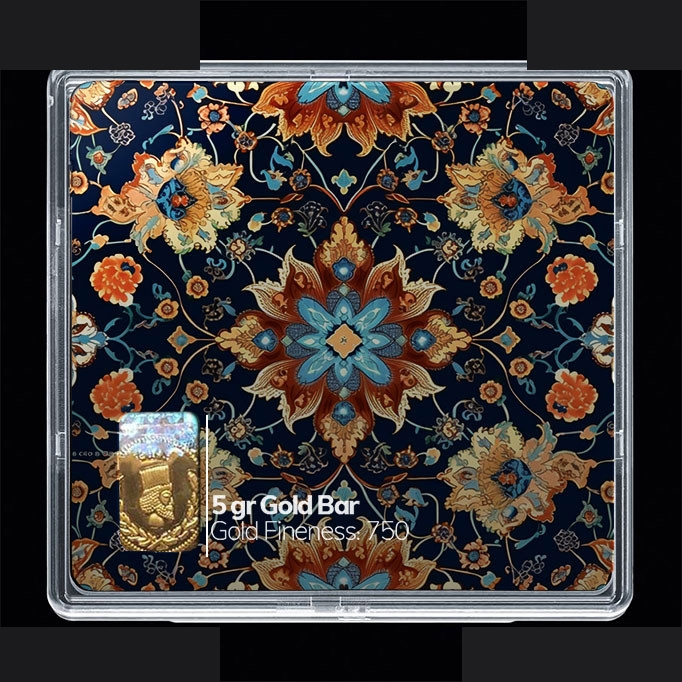شمش طلا 18 عیار 100 سوت مدوپد مدل مینیاتور کد SG10607 — تصویر 1
