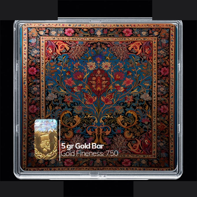 شمش طلا 18 عیار 100 سوت مدوپد مدل مینیاتور کد SG10650