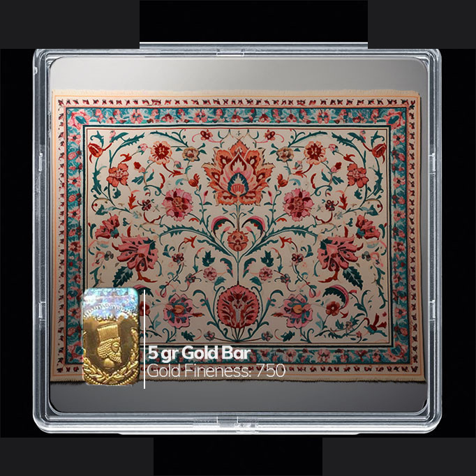 شمش طلا 18 عیار 100 سوت مدوپد مدل مینیاتور کد SG10725