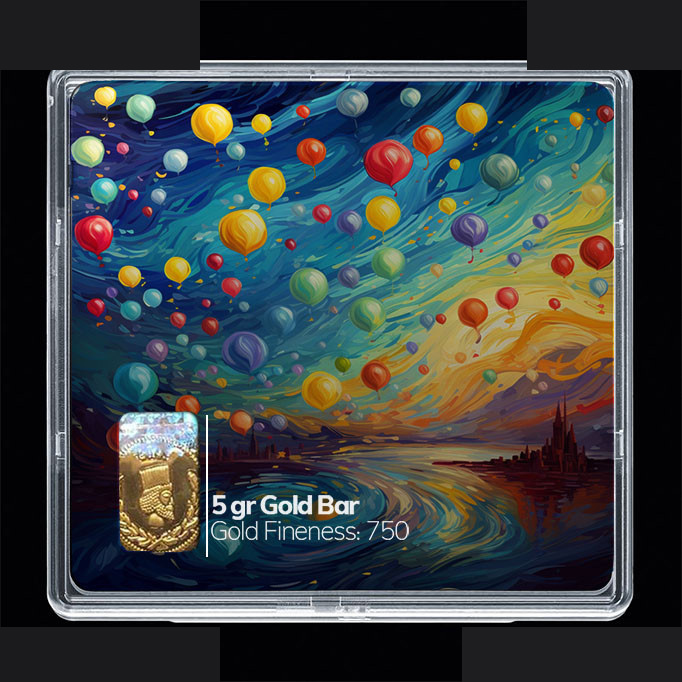 شمش طلا 18 عیار 100 سوت مدوپد مدل کارتونی کد SG10832