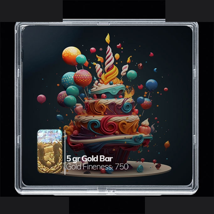شمش طلا 18 عیار 100 سوت مدوپد مدل کیک کد SG10867