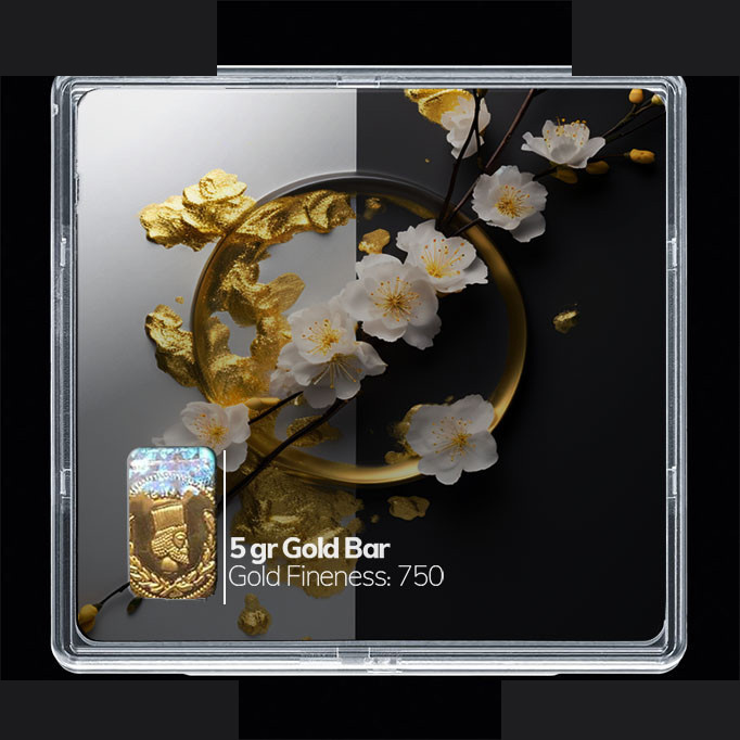 شمش طلا 18 عیار 100 سوت مدوپد مدل گل کد SG10887