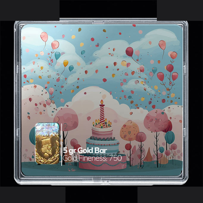 شمش طلا 18 عیار 100 سوت مدوپد مدل کیک کد SG10893