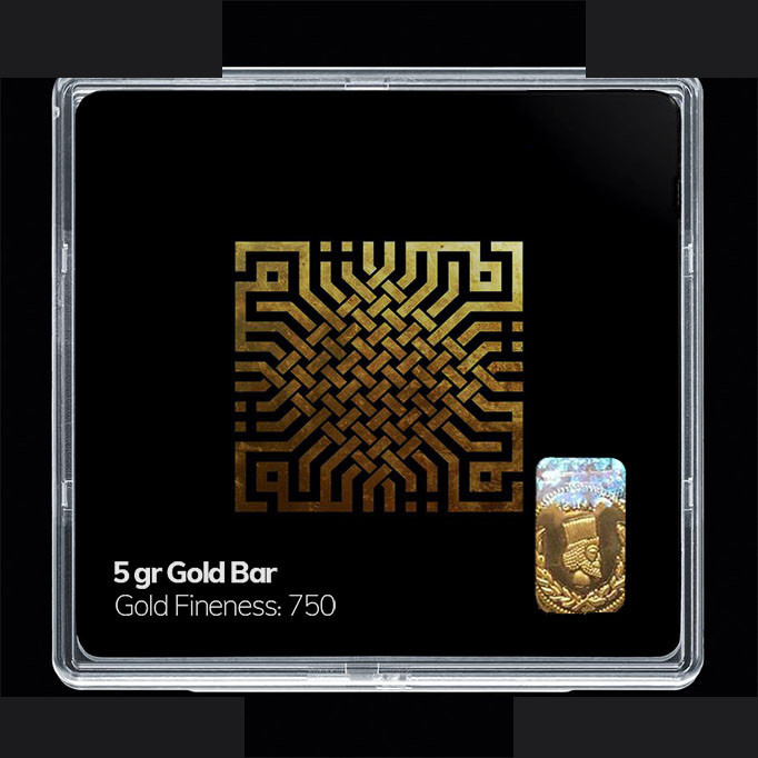 شمش طلا 18 عیار 100 سوت مدوپد مدل مذهبی کد SG11134