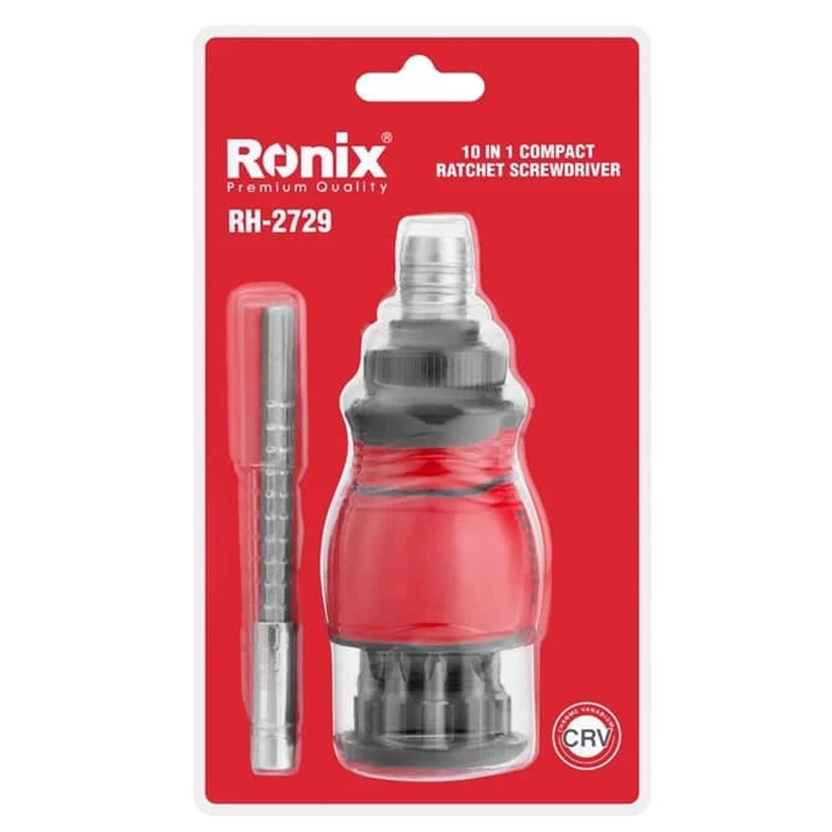 پیچ گوشتی جغجغه ای مشتی رونیکس مدل RH-2729 مجموعه 10 عددی