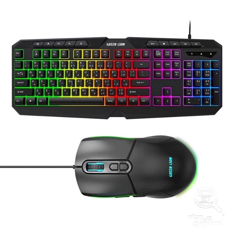 کیبورد و ماوس گرین لاین مدل GKM-400 RGB