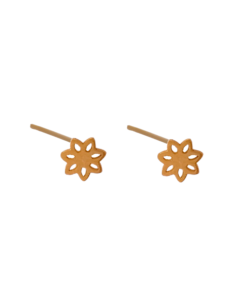 گوشواره طلا 18عیار اپال گلد مدل گل هندسی