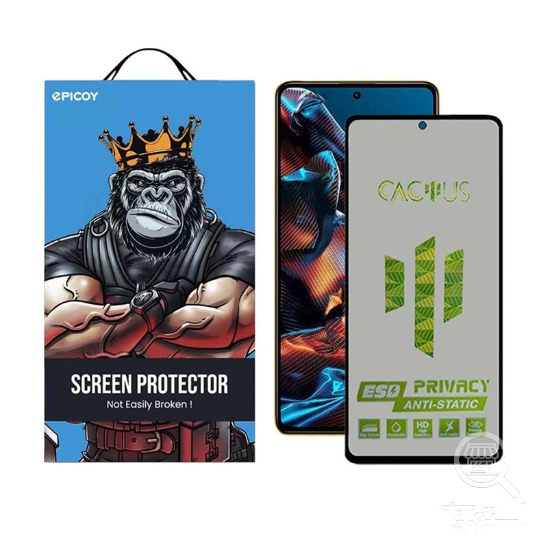 گلس حریم شخصی گوشی شیائومی Poco X4 Pro 5G اپیکوی مدل Cactus-ESD-Privacy