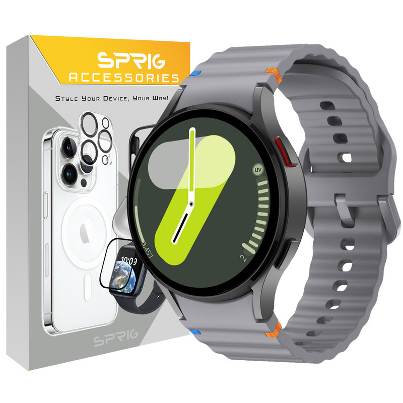 بند اسپریگ مدل Silic NewV مناسب برای ساعت هوشمند سامسونگ Galaxy Watch 4 40mm / Watch 4 44mm / Watch 4 Classic 42mm / Watch 4 Classic 46mm