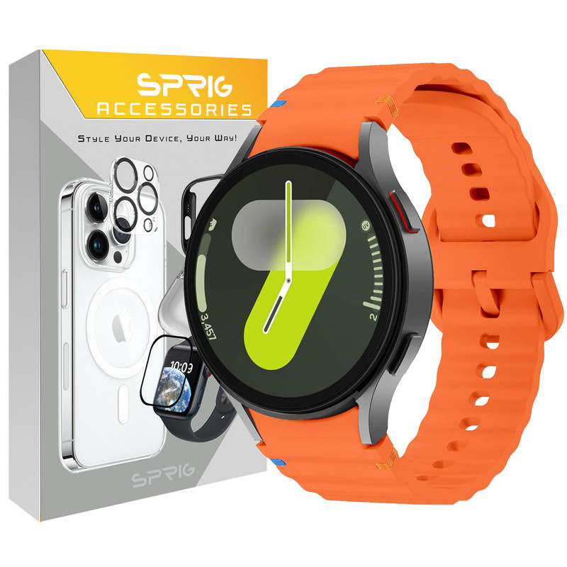بند اسپریگ مدل Silic NewV مناسب برای ساعت هوشمند سامسونگ Galaxy Watch 5 40mm / Watch 5 44mm / Watch 5 Pro 45mm
