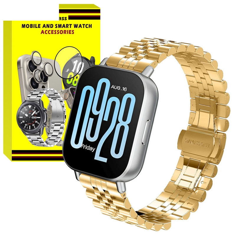 بند امگلس مدل 5Row MG TW مناسب برای ساعت هوشمند شیائومی Redmi Watch 5 Active / Watch 5 Lite 22mm
