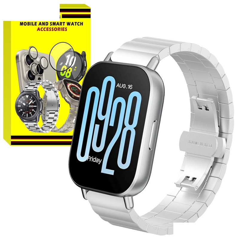 بند امگلس مدل Swatch Link MG TW مناسب برای ساعت هوشمند شیائومی Redmi Watch 5 Active 22mm