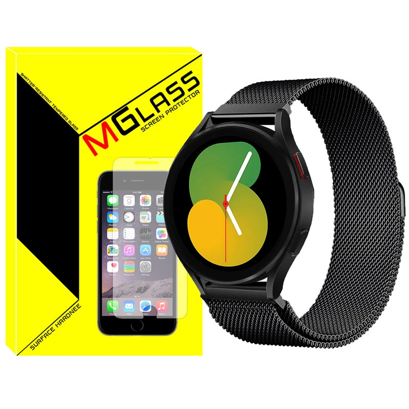 بند امگلس مدل Milanese مناسب برای ساعت هوشمند سامسونگ Galaxy Watch Active 1 / Active 2 40mm / Active 2 44mm / Watch 3 41mm / Galaxy Watch 4 40mm / watch 4 42mm / watch 4 44mm / watch 4 46mm