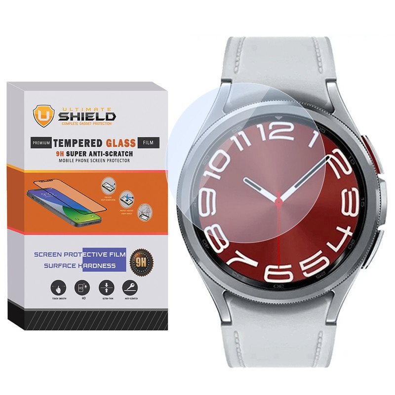 محافظ صفحه نمایش شیشهای آلتیمیت شیلد مدل SH-UL مناسب برای ساعت هوشمند سامسونگ Galaxy watch 6 Classic 43mm