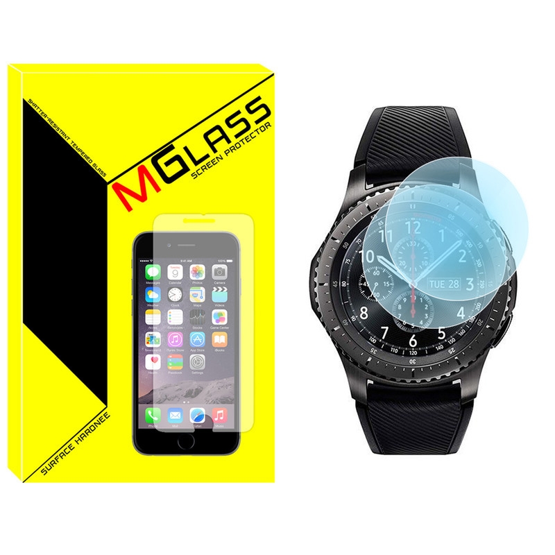 محافظ صفحه نمایش شیشهای ام گلس مدل SH-MG مناسب برای ساعت هوشمند سامسونگ GALAXY Watch Gear S3 بسته دو عددی