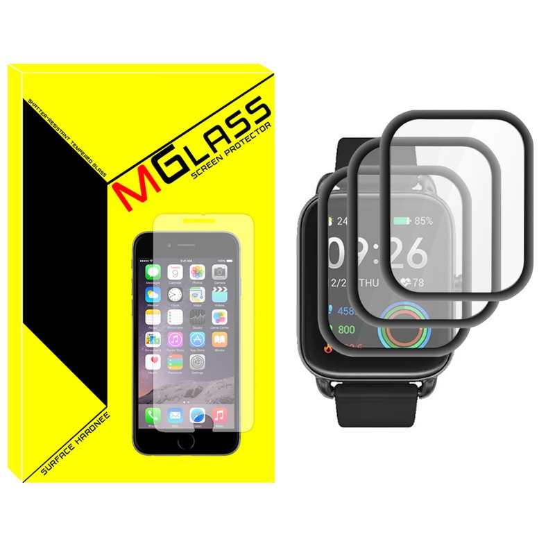 محافظ صفحه نمایش نانو ام گلس مدل NMG مناسب برای ساعت هوشمند هایلو RS4 بسته سه عددی — تصویر 1