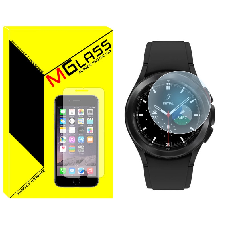 محافظ صفحه نمایش شیشهای ام گلس مدل SH-MG مناسب برای ساعت هوشمند سامسونگ Watch 4 Classic 42mm
