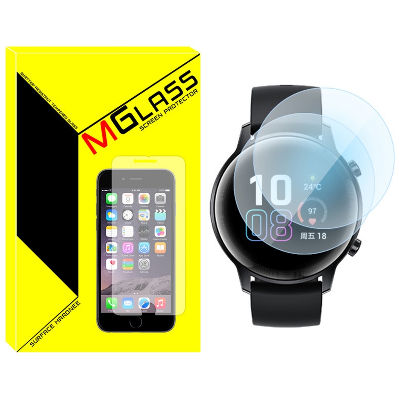 محافظ صفحه نمایش شیشهای ام گلس مدل SH-MG مناسب برای ساعت هوشمند آنر Magic 2 42mm بسته دو عددی