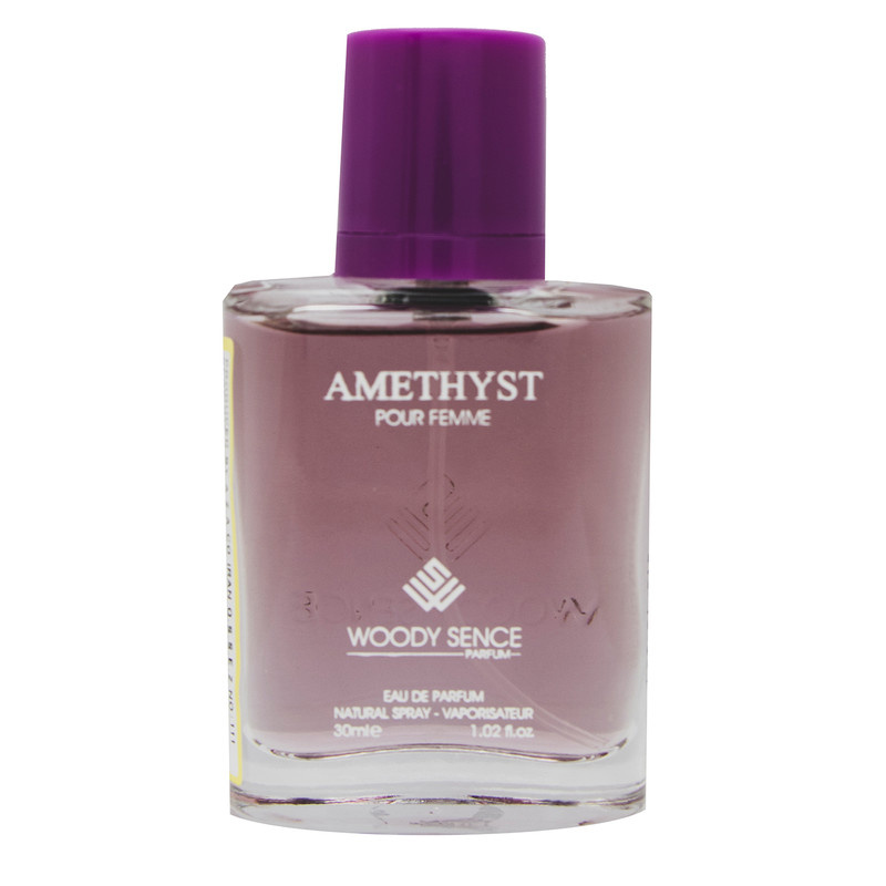عطر جیبی زنانه وودی سنس مدل Amethyst