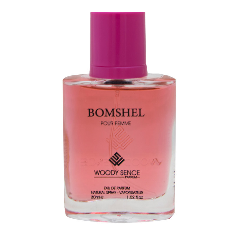 عطر جیبی زنانه وودی سنس مدل BOMSHEL