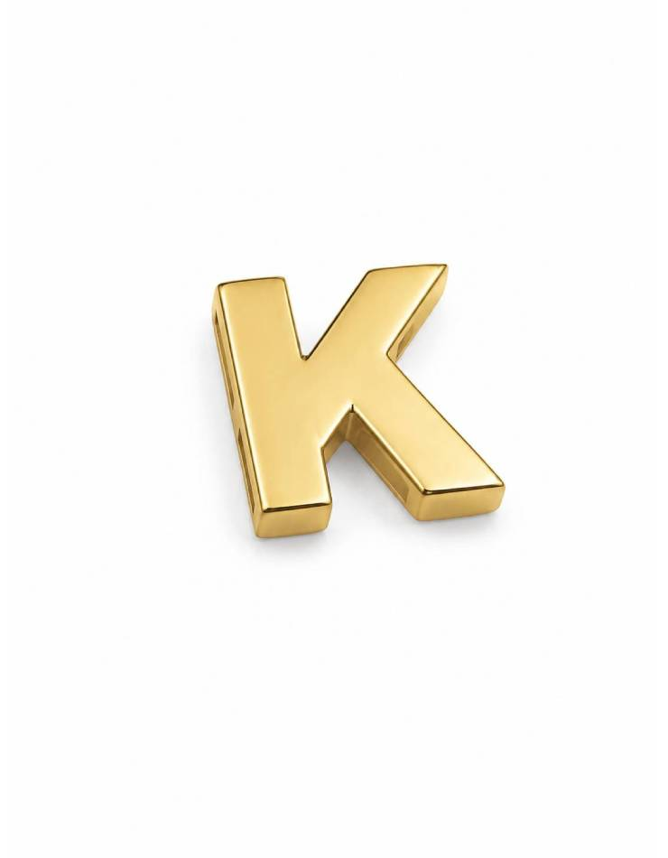 پلاک طلا 18 عیار اپال گلد مدل حرف سه بعدی K — تصویر 1