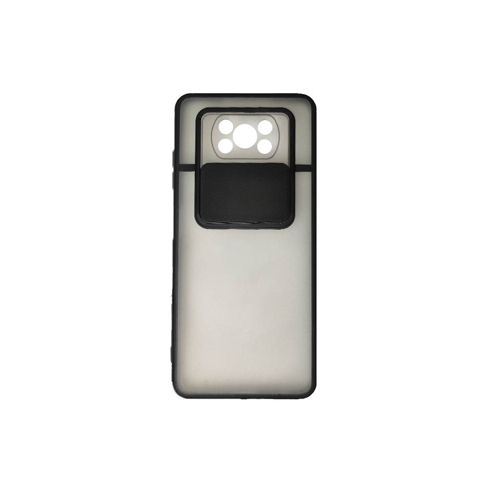 کاور دور سیلیکونی پشت مات محافظ لنز کشویی مناسب برای گوشی موبایل پوکو ایکس تری