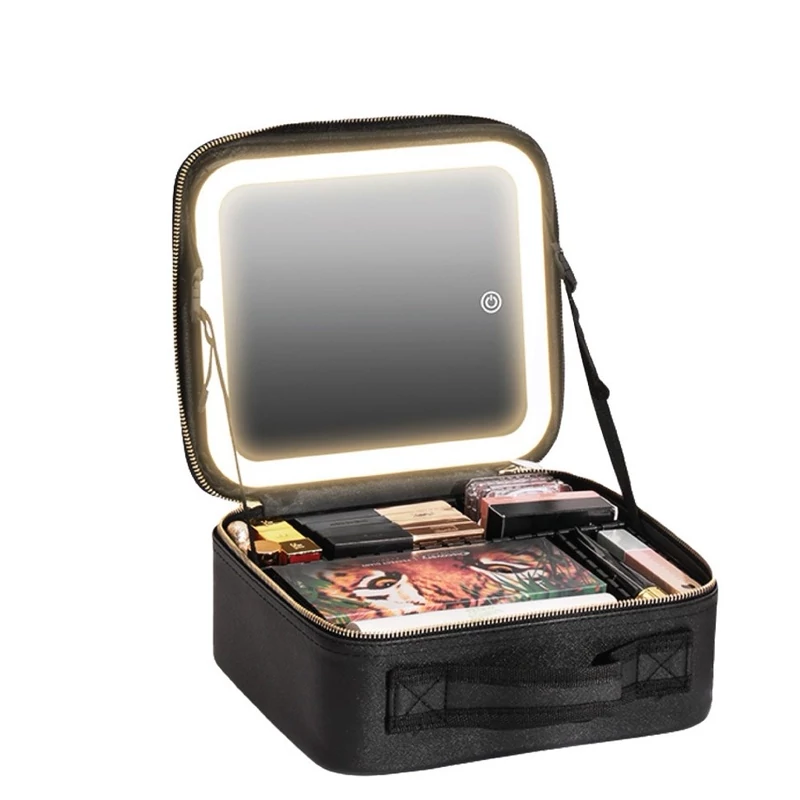 کیف لوازم آرایش با آینه چراغ دار گرین لاین Green Lion Makeup Organizer GNMAKEORGBKجدید