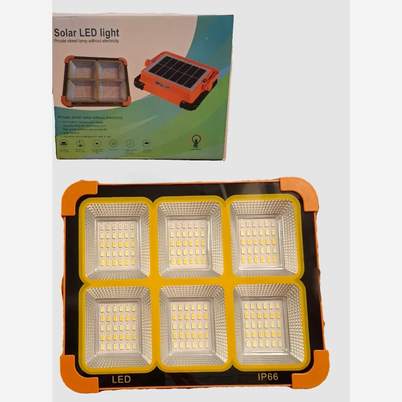 پروژکتور شارژی خورشیدی سه باطری 200 w با پاور بانک 12000 آمپرجدید