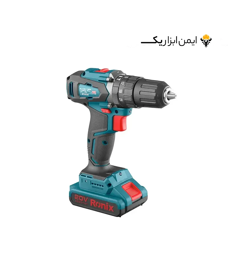 دریل پیچ گوشتی شارژی 13 میلی متری 20 ولت رونیکس (Ronix) مدل 8900K