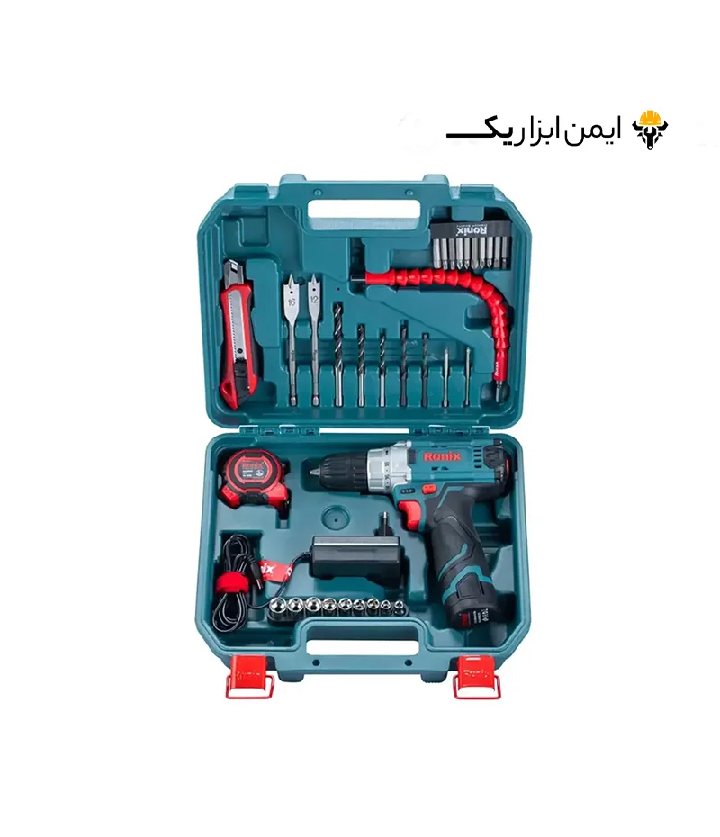 کیت دریل شارژی 35 پارچه رونیکس (Ronix) مدل RS-8611 — تصویر 1