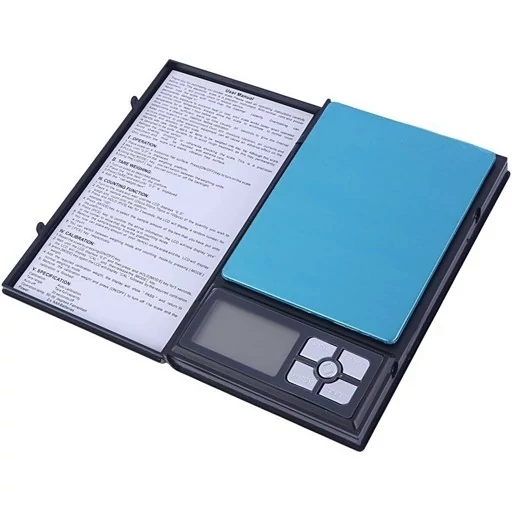 ترازو دیجیتال نوت بوک 2000 گرمی،ترازو دیجیتال تاشو Notebook با دقت 0.1 گرم،مناسب برای وزن کردن قطعات،اشیا قیمتی و...