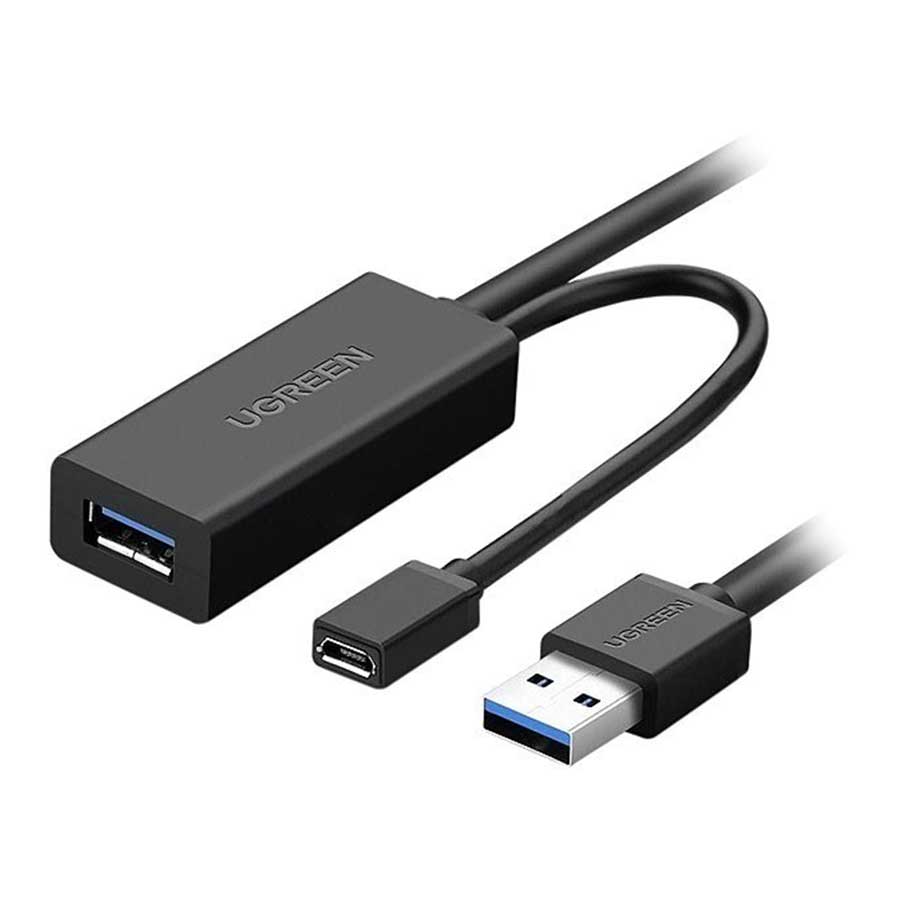 کابل افزایش طول 5 متری USB 3.0 یوگرین مدل US175 دارای تقویت کننده MicroUSB — تصویر 1