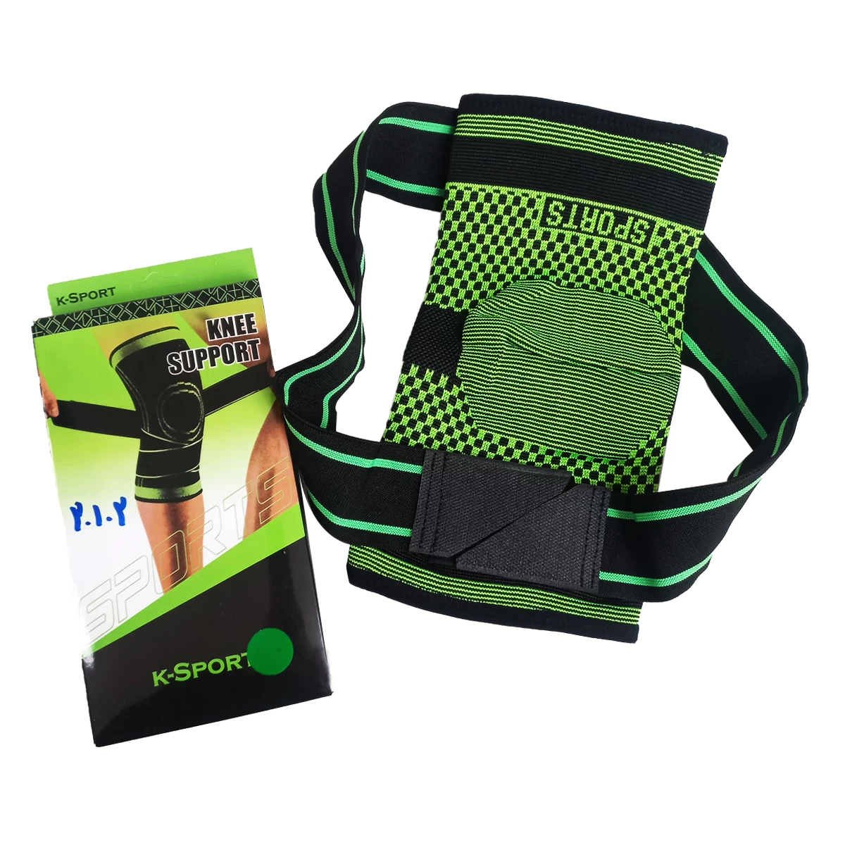 زانوبند ورزشی بند دار چسبی مدل Knee Support