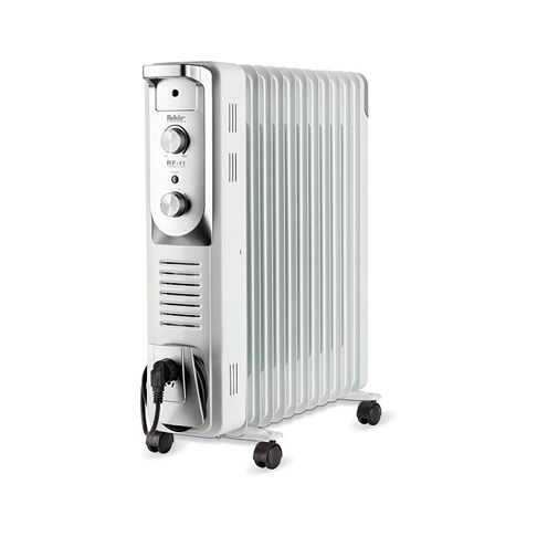 شوفاژ برقی فکیر ۹پره روغنی فن دار با حوله خشک کن آلمان اصلی ضمانت یکساله مدل RF09 Turbo Plus