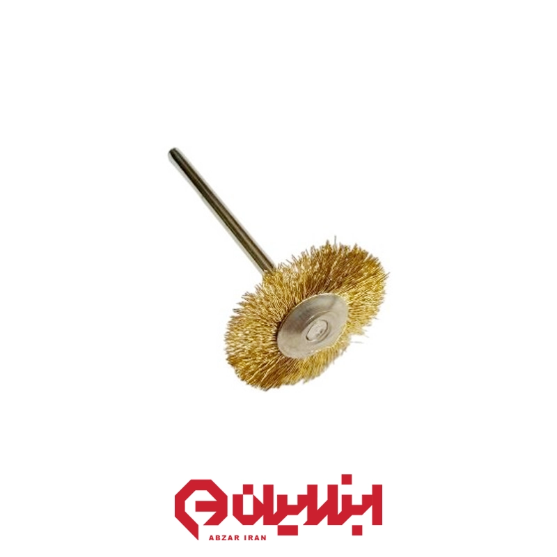 فرچه سیمی طلایی تخت سایز 25 میلیمتر فرز مینیاتوری — تصویر 1
