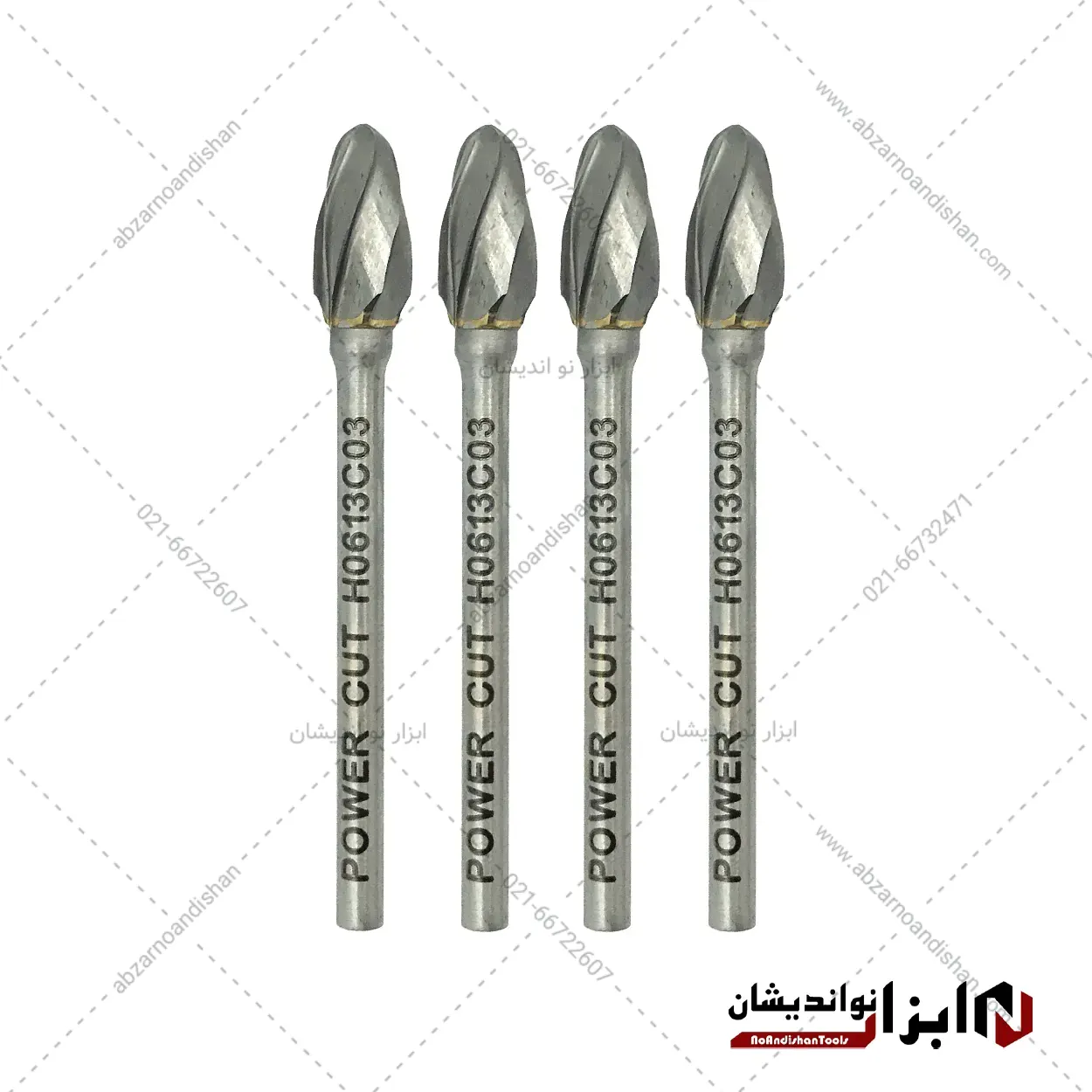 فرز فرم مینیاتوری آلومینیوم مدل تخم مرغی H سایز 6 برند پاور کات