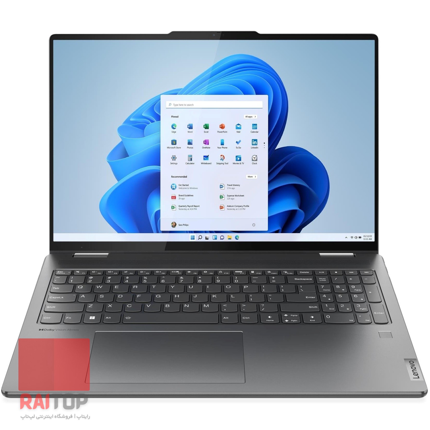 لپ تاپ 16 اینچی 2 در 1 Lenovo مدل Yoga 7 16IRL8 — تصویر 1