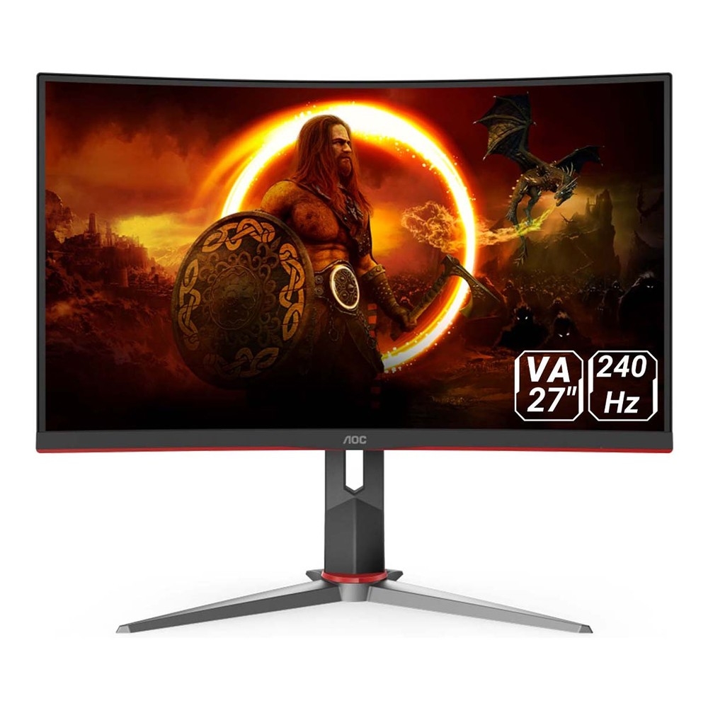 مانیتور گیمینگ 27 اینچ خمیده ای او سی مدل AOC C27G2Z با پنل VA و 240 هرتز