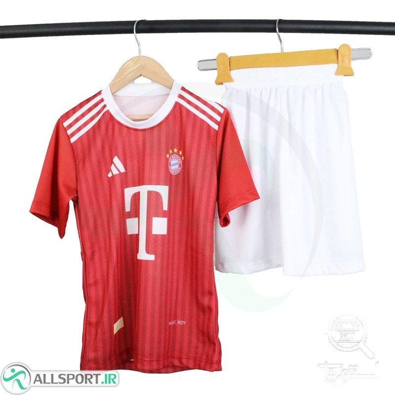 پیراهن و شورت بچگانه اول بایرن مونیخ با نام و شماره کین Bayern Munich Home 2025-26 Kit — تصویر 1