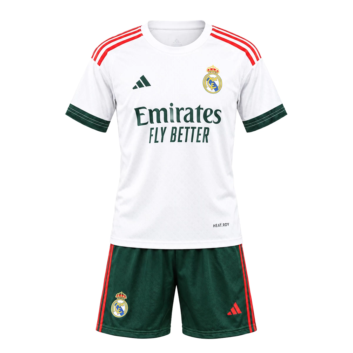 پیراهن و شورت بچگانه اول رئال مادرید با نام و شماره و امضا امباپه Real Madrid Home 2025-26 Kit — تصویر 1