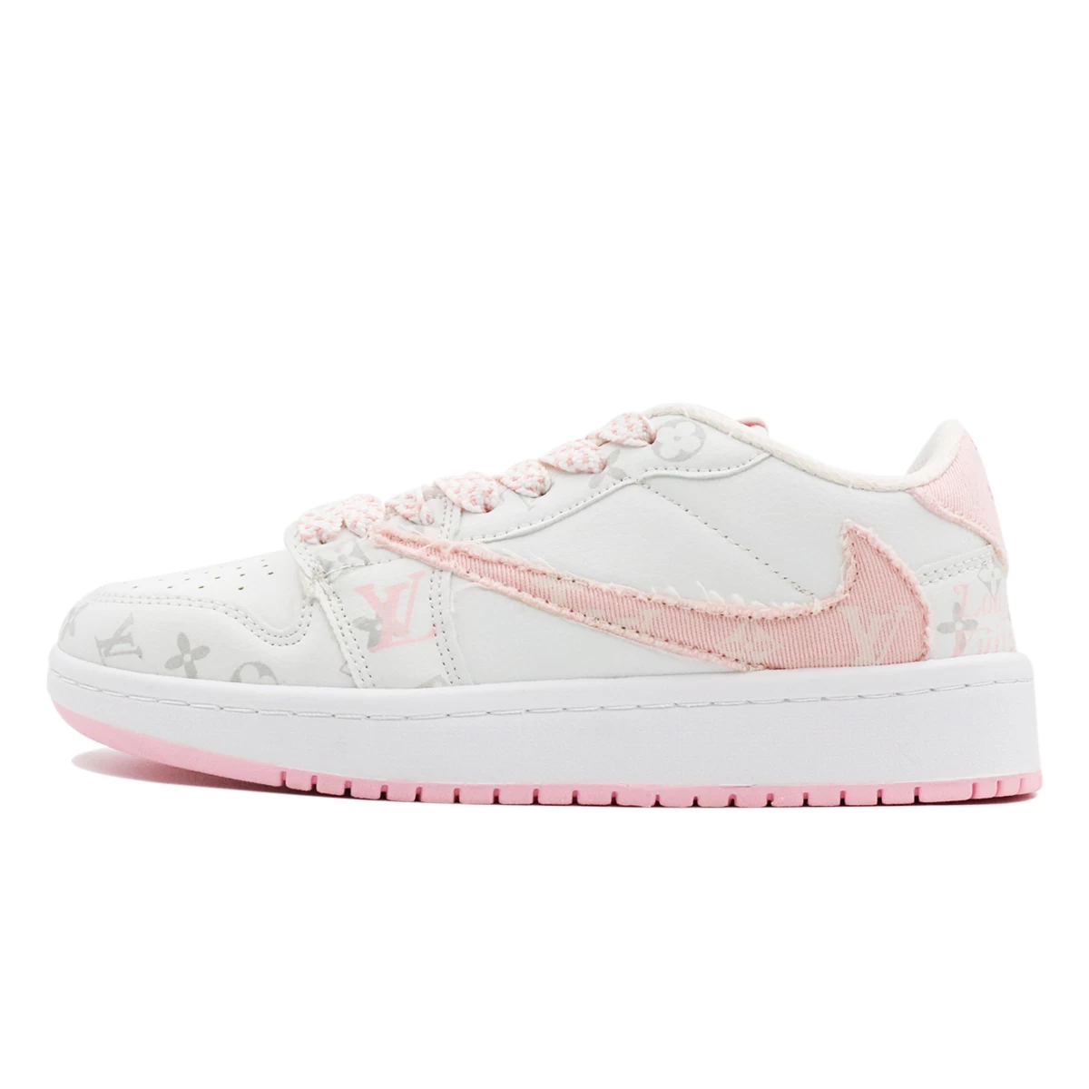 کتانی نایک ترویس سفید صورتی Nike Travis Lv