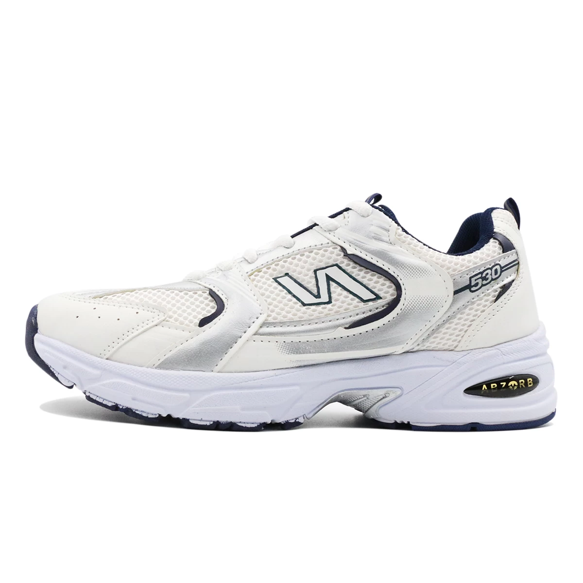 کتانی نیوبالانس سفید طوسی سرمه ای New Balance 530